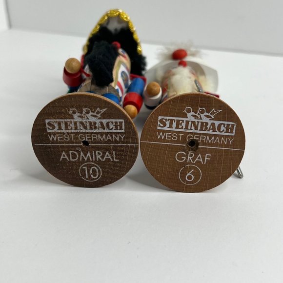 Pair of two 5" Miniature Steinbach Admiral & Graf Wooden Nutcrackers in Box - Picture 8 of 9